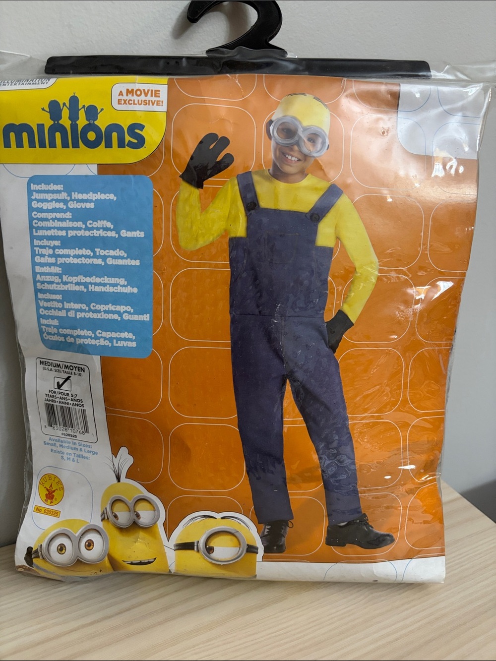 Rubie's Minions Yellow & Blue Kids Costume with Goggles size 8-10